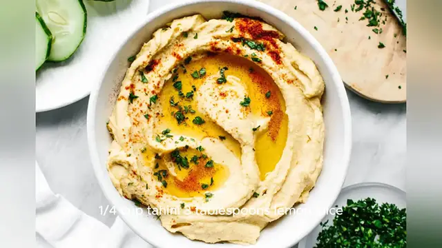 Video thumbnail for easy hummus recipe