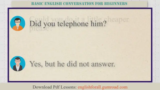 Video thumbnail for Basic English Conversation for Beginners #48