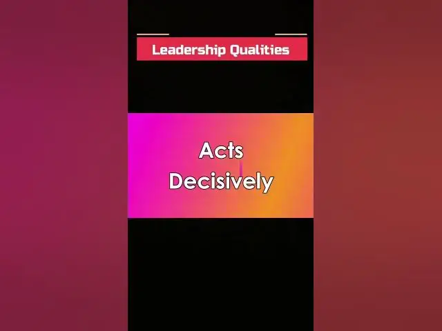 Video thumbnail for #Shorts - Leadership Qualities