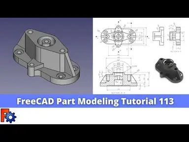 'Video thumbnail for FreeCAD Part Modeling Tutorial 113 | FreeCAD Tutorial | Mechnexus |'