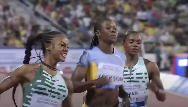 Video thumbnail for Sha'Carri Richardson runs 10.72 at 2023 Doha Diamond League