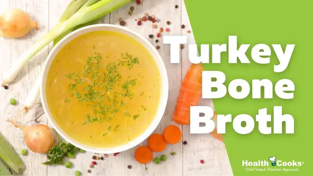 Video thumbnail for 🦃🥣 Healthy Turkey Bone Broth | Low Sodium Recipe Using Leftover Turkey Bones