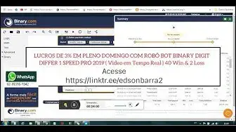 Video thumbnail for TODOS OS DIAS E DIA DE GANHAR DINHEIRO COM ROBO BOT BINARY ATÉ NO DOMINGO