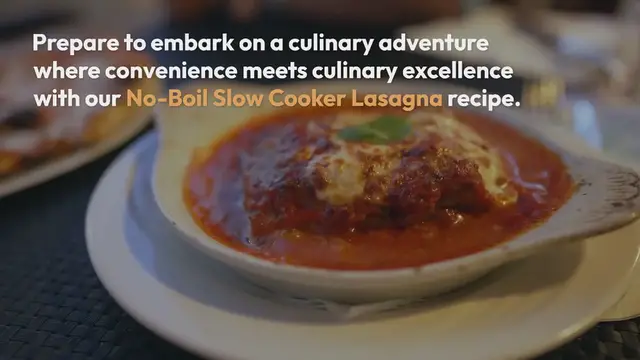 Video thumbnail for No-Boil Slow Cooker Lasagn