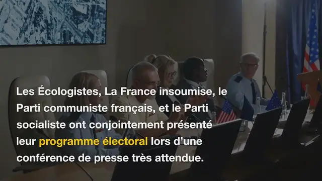 Video thumbnail for Le Nouveau Front Populaire dévoile son programme pour les législatives anticipées