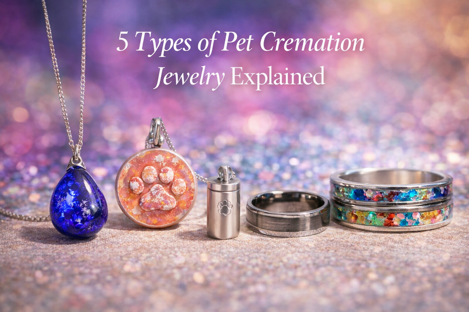 Video thumbnail for 5 Types of Pet Cremation Jewelry Explained: Glass, Resin, Chamber, Rings, and Bracelets