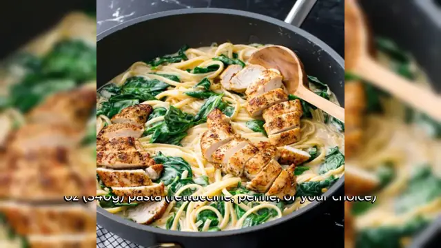 Video thumbnail for Chicken Florentine Pasta Recipe