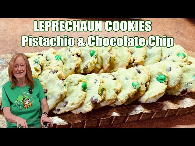 Video thumbnail for Leprechaun Pistachio Chocolate Chip Cookies | St.  Patrick's Day Dessert