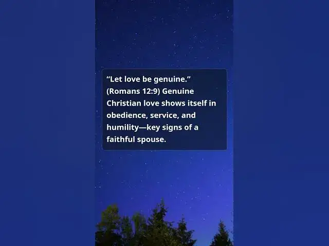 Video thumbnail for Romans 12:9 — Genuine love in marriage