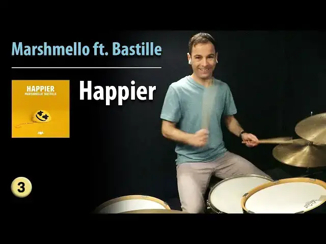 Video thumbnail for "Happier" by Marshmello ft. Bastille | Drum Cover | Drum Lesson