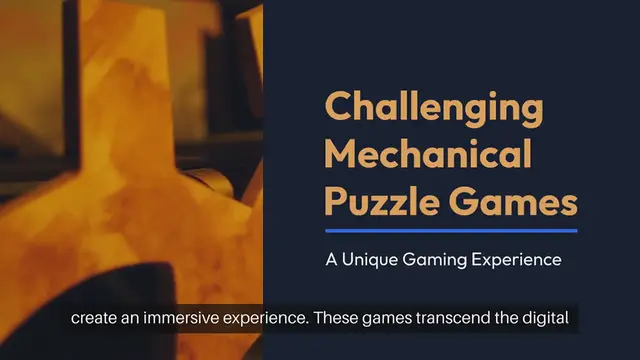 Video thumbnail for Challenging Mechanical Puzzle Games