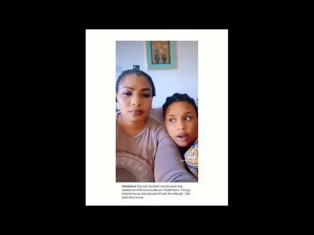 'Video thumbnail for Laide Bakare rages as policemen drag her down from her car, drive off with her minor daughter'