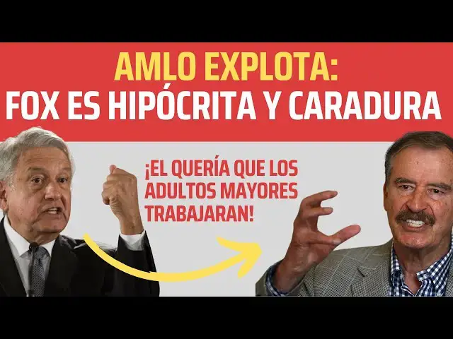 Video thumbnail for AMLO Con TODO en contra de Fox: es hipócrita y caradura, “Quería poner a trabajar a adultos mayores”