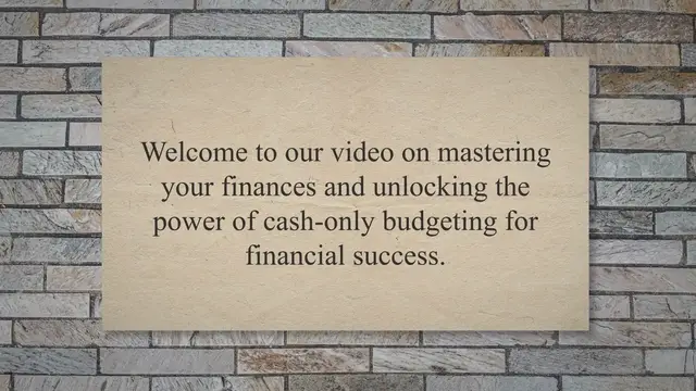 Video thumbnail for Mastering Your Finances: Unlock the Power of Cash-Only Budgeting for Financial Success