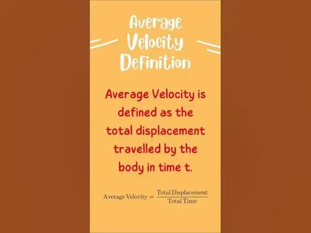 'Video thumbnail for Average Velocity Definition and Formula #shorts'