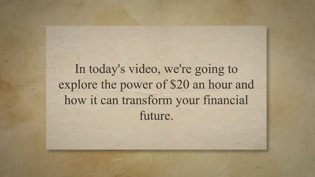 Video thumbnail for From Hourly Wages to Yearly Success: Unveiling the Power of $20 an Hour