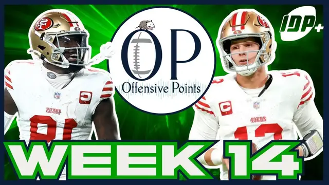 'Video thumbnail for Week 14 Fantasy Football Game Previews | Offensive Points'