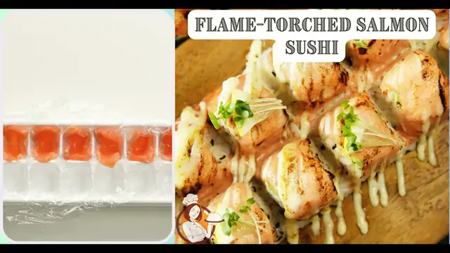 Video thumbnail for Flame-Torched Salmon Sushi