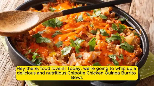 Video thumbnail for Chipotle Chicken Quinoa Burrito Bowl