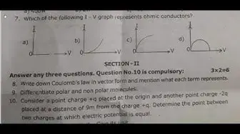 Video thumbnail for 12th Physics First Mid Term Question Paper 2019-20 | Kanyakumari District | English Medium