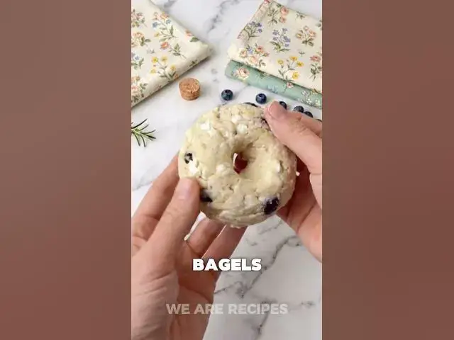 Video thumbnail for High Protein Blueberry Bagels with Just 4 Ingredients #easyrecipe