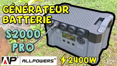 'Video thumbnail for Batterie AllPowers S2000 Pro 🔋 Station d'énergie 2400W en remplacement d'un groupe électrogène'