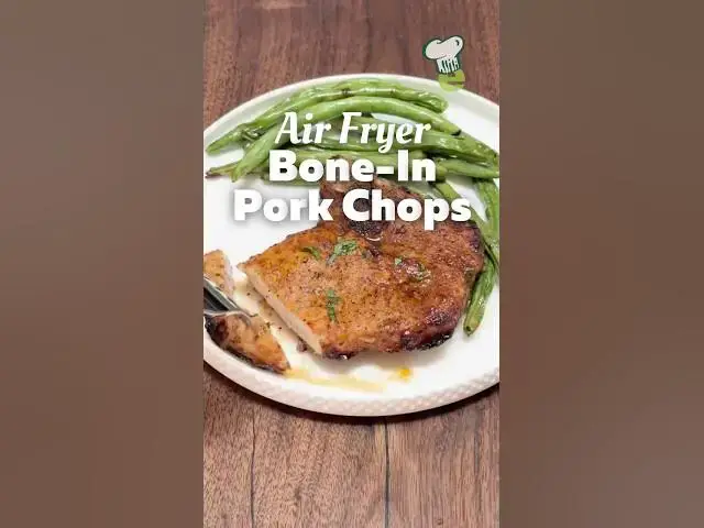 'Video thumbnail for Air Fryer Bone-In Pork Chops | Juicy, Low Sodium & Crispy #shorts'