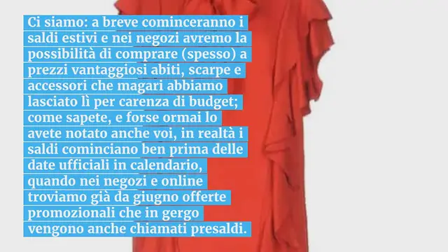 Video thumbnail for Saldi estivi 2017: quando iniziano e i miei consigli su cosa comprare