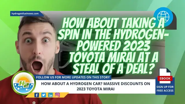 Video thumbnail for 2023 Toyota Mirai offers significant discounts for a hydrogen-powered vehicle