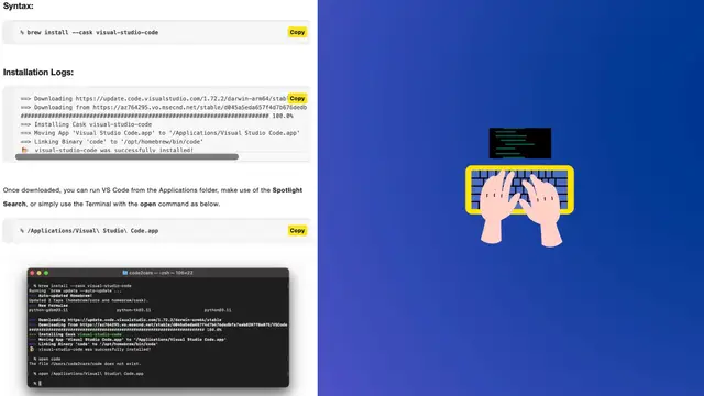 Video thumbnail for Install Visual Studio VS Code on Mac using Brew