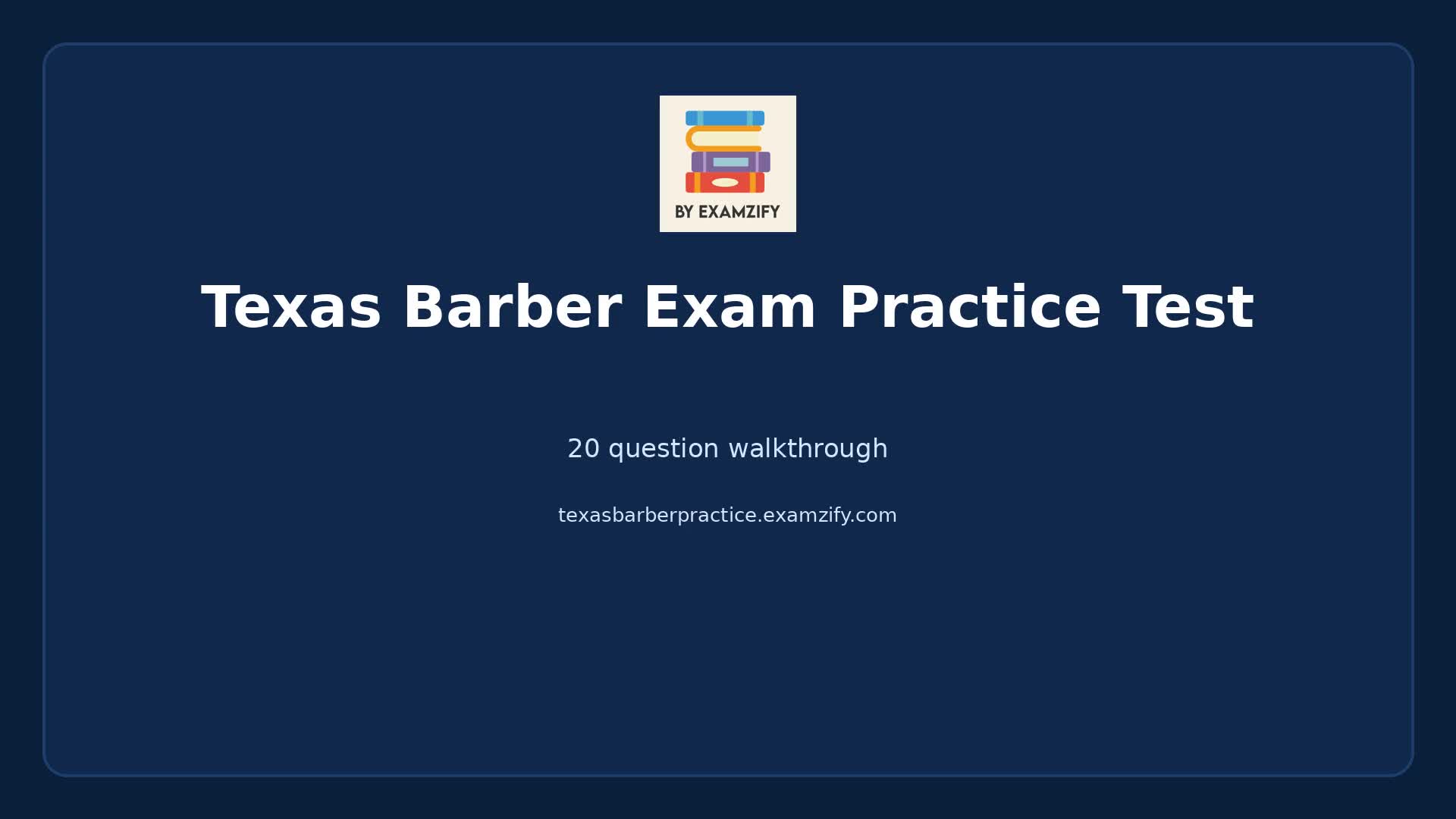Video thumbnail for Texas Barber Exam Practice Test