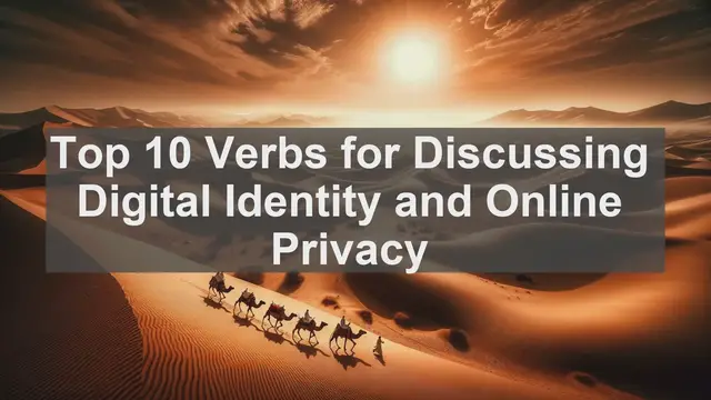 Video thumbnail for Top 10 Verbs for Discussing Digital Identity and Online Privacy