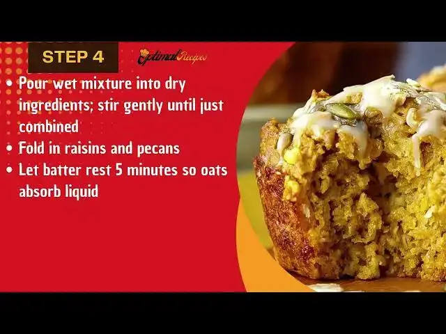 'Video thumbnail for Pumpkin Oatmeal Muffins – Healthy Fall Breakfast Recipe'