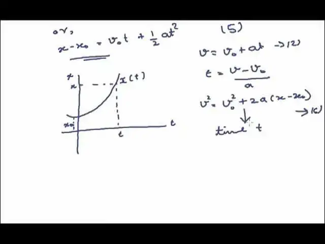 'Video thumbnail for Uniformly accelerated motion'