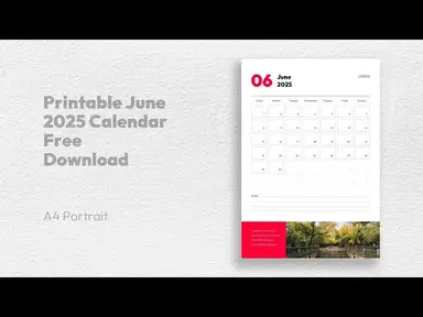 'Video thumbnail for June 2025 Calendar PowerPoint Template Free Download'