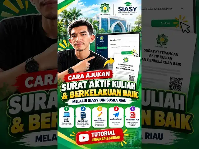 Video thumbnail for 📄 PANDUAN PENGAJUAN SURAT AKTIF KULIAH & BERKELAKUAN BAIK MELALUI SIASY