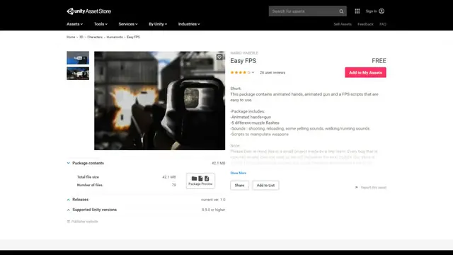 Video thumbnail for Réaliser un FPS Player en quelques secondes Easy FPS Asset Gratuite