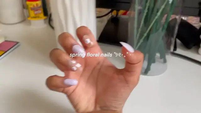Video thumbnail for how to do spring floral nails vegan gel polishes