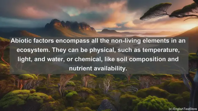 Video thumbnail for Abiotic factor in science  definition and examples