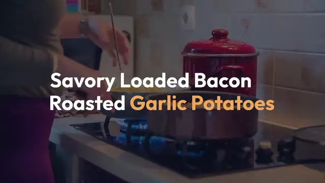 Video thumbnail for Savory Loaded Bacon Roasted Garlic Potatoes: The Ultimate Comfort Food