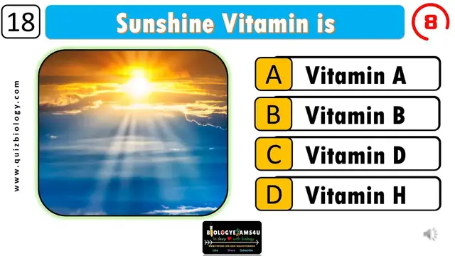 Video thumbnail for Test Your Knowledge: The Ultimate Vitamin Quiz! 25 Vitamin GK Questions || How Many Can You Answer?"