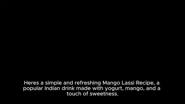 Video thumbnail for mango lassi recipe