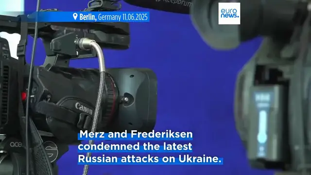 Video thumbnail for Friedrich Merz meets with Danish PM Mette Frederiksen in Berlin