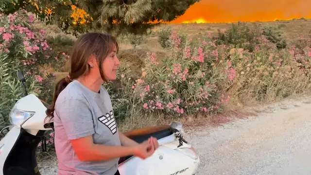 Video thumbnail for Türkiye: Wildfires Spread Across Turkey Izmir 75.