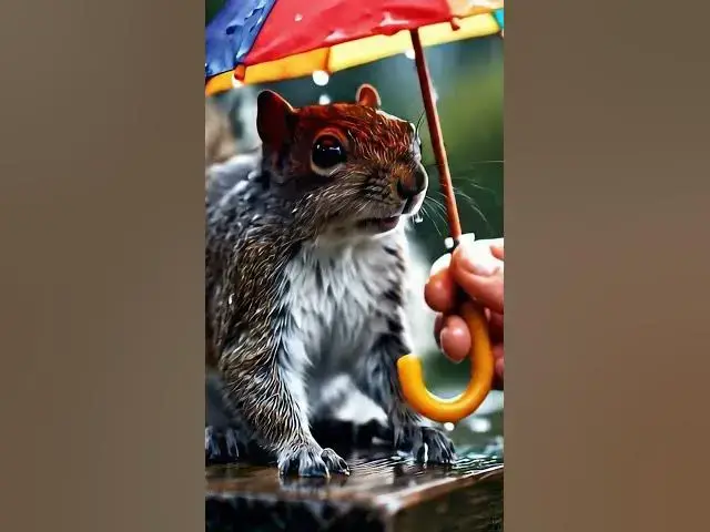 'Video thumbnail for Always help animals!#shortsfeed #viralvideo #mouse #mice #rat #rats #rain #umbrella #rainyday #cute'