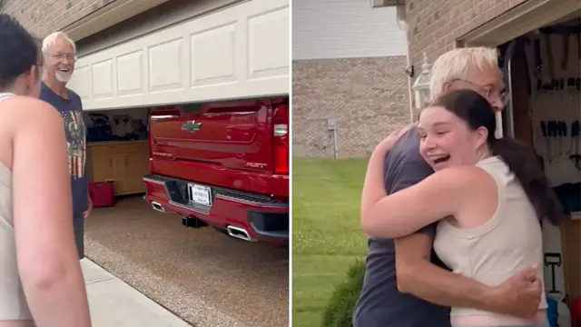 Video thumbnail for Teen Who Always Dreamed Of Owning Grandpa's Truck Cries When She's Surprised With It
