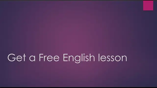 Video thumbnail for Get a Free English Lesson