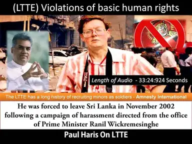 'Video thumbnail for Paul Haris On LTTE | LTTE Violations of basic human rights | Amnesty International'