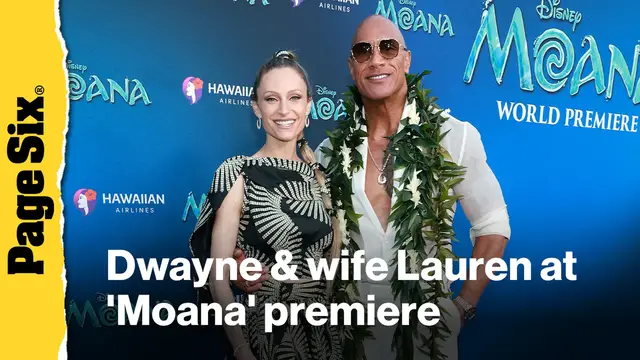 Video thumbnail for Dwayne 'The Rock' Johnson steps out for 'Moana' premiere in LA