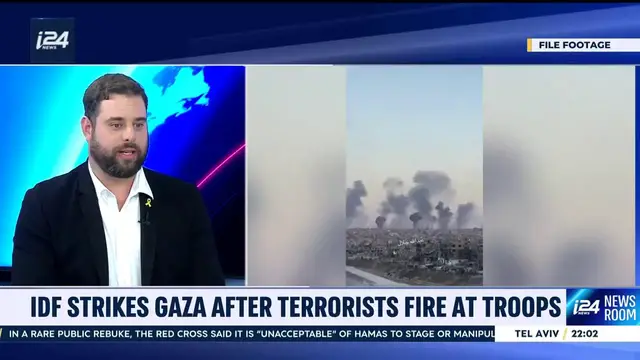 'Video thumbnail for IDF strikes Gaza after terrorists fire at troops'